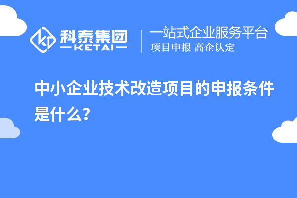 中小企業(yè)<a href=http:///fuwu/jishugaizao.html target=_blank class=infotextkey>技術(shù)改造</a>項目的申報條件是什么？