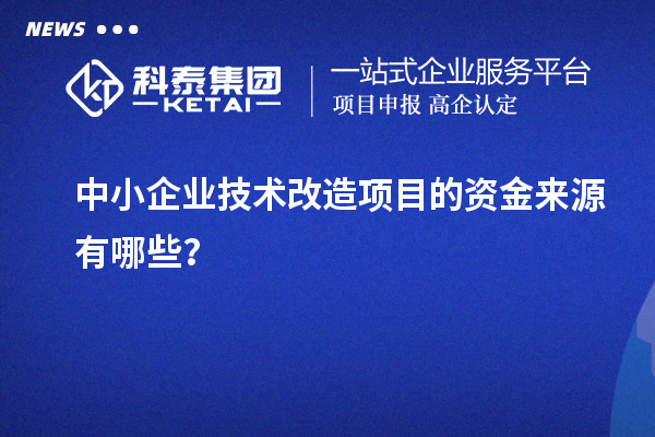 中小企業(yè)技術(shù)改造項(xiàng)目的資金來源有哪些？