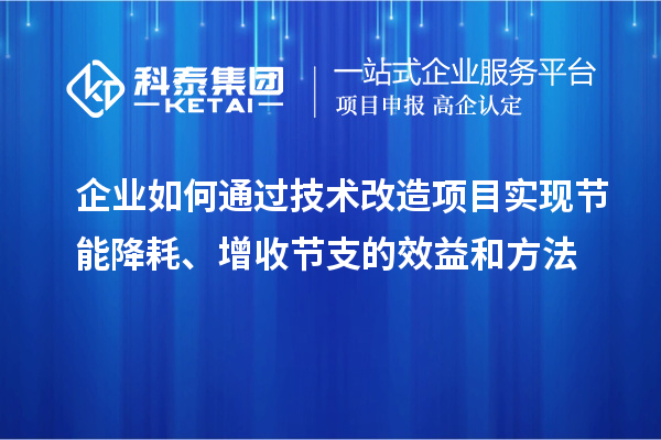 企業(yè)如何通過技術(shù)改造項(xiàng)目實(shí)現(xiàn)節(jié)能降耗、增收節(jié)支的效益和方法