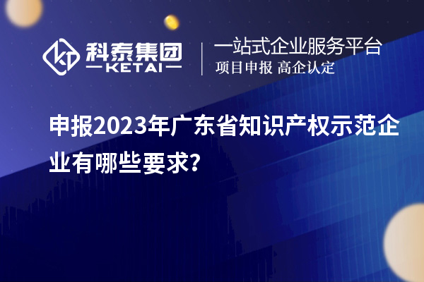 申報(bào)2023年廣東省知識(shí)產(chǎn)權(quán)示范企業(yè)有哪些要求？