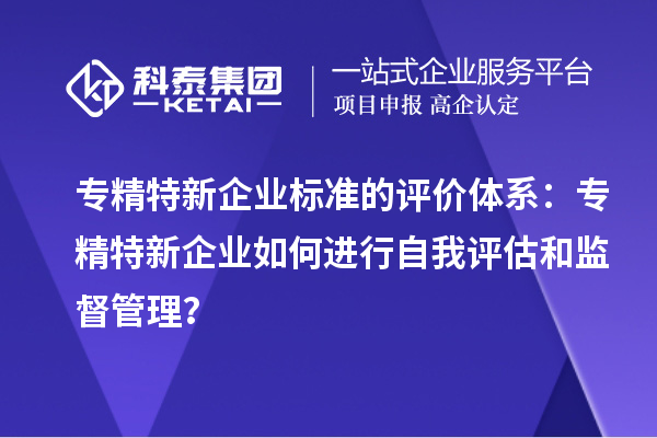 專精特新企業(yè)標(biāo)準(zhǔn)的評(píng)價(jià)體系：專精特新企業(yè)如何進(jìn)行自我評(píng)估和監(jiān)督管理？