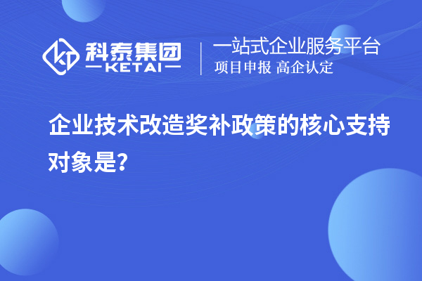 企業(yè)技術(shù)改造獎(jiǎng)補(bǔ)政策的核心支持對(duì)象是？