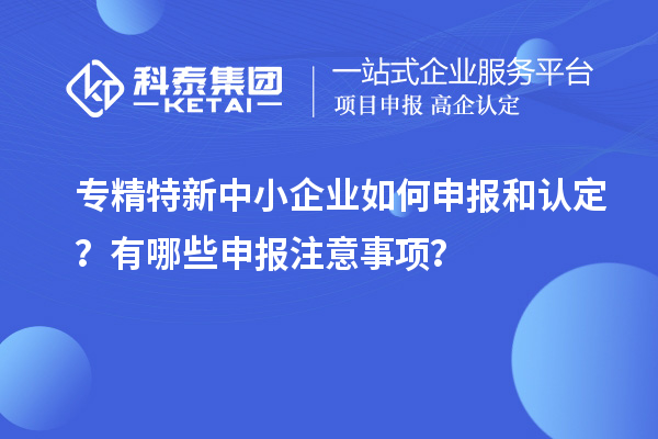專精特新中小企業(yè)如何申報(bào)和認(rèn)定？有哪些申報(bào)注意事項(xiàng)？