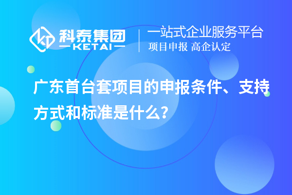 廣東首臺(tái)套項(xiàng)目的申報(bào)條件、支持方式和標(biāo)準(zhǔn)是什么？