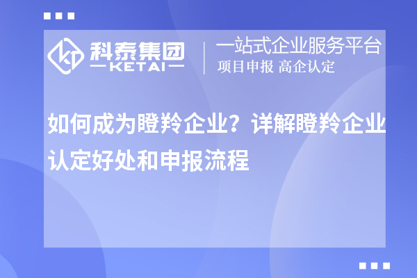 如何成為瞪羚企業(yè)？詳解瞪羚企業(yè)認(rèn)定好處和申報(bào)流程