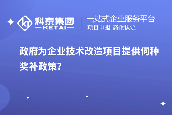 政府為企業(yè)技術(shù)改造項(xiàng)目提供何種獎(jiǎng)補(bǔ)政策？