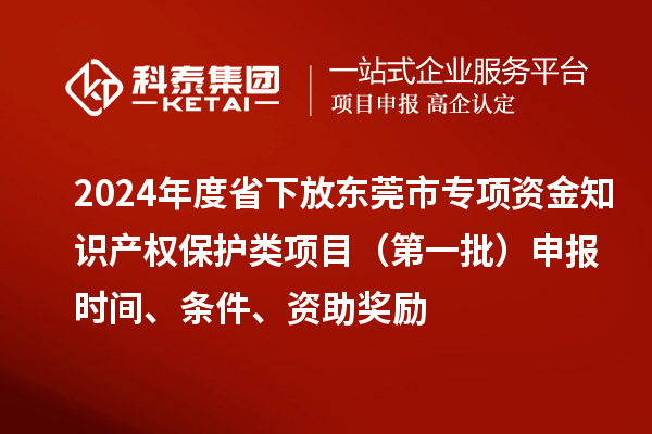 2024年度省下放東莞市專項資金知識產(chǎn)權(quán)保護類項目（第一批）申報時間、條件、資助獎勵