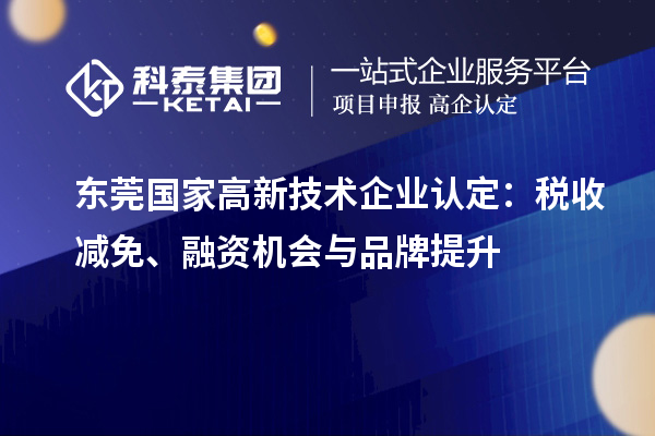 東莞國家高新技術(shù)企業(yè)認(rèn)定：稅收減免、融資機(jī)會(huì)與品牌提升