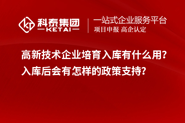 高新技術(shù)企業(yè)培育入庫有什么用？入庫后會有怎樣的政策支持？