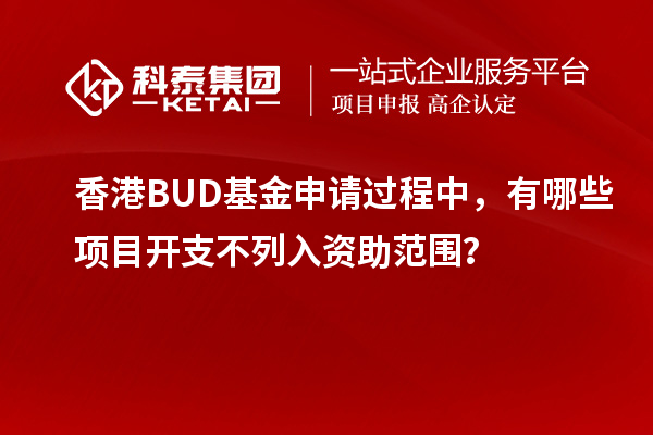 香港BUD基金申請(qǐng)過(guò)程中，有哪些項(xiàng)目開(kāi)支不列入資助范圍？