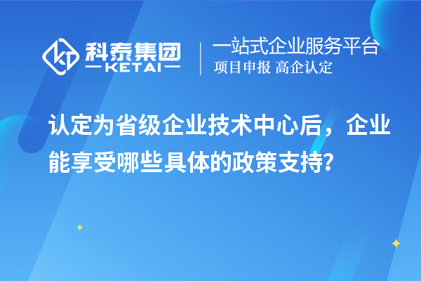 認(rèn)定為省級(jí)企業(yè)技術(shù)中心后，企業(yè)能享受哪些具體的政策支持？