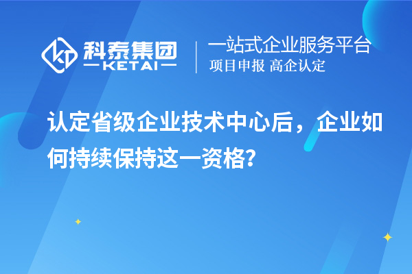 認定省級企業(yè)技術(shù)中心后，企業(yè)如何持續(xù)保持這一資格？
