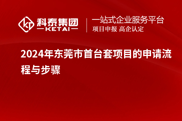 2024年東莞市首臺(tái)套項(xiàng)目的申請(qǐng)流程與步驟