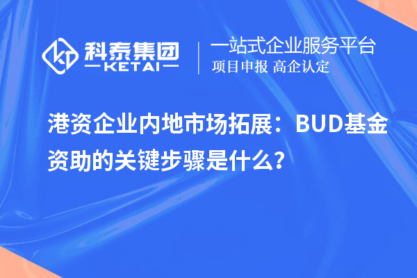 港資企業(yè)內(nèi)地市場(chǎng)拓展：BUD基金資助的關(guān)鍵步驟是什么？