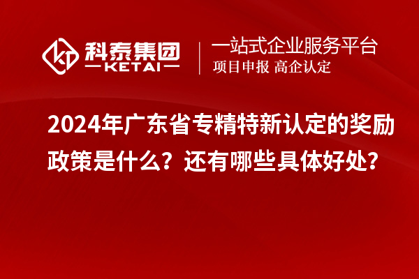 2024年廣東省專精特新認(rèn)定的獎(jiǎng)勵(lì)政策是什么？還有哪些具體好處？