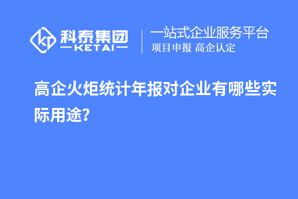 高企火炬統(tǒng)計(jì)年報(bào)對(duì)企業(yè)有哪些實(shí)際用途？