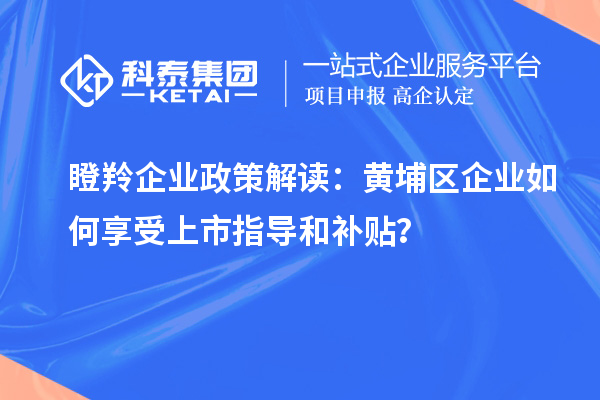 瞪羚企業(yè)政策解讀：黃埔區(qū)企業(yè)如何享受上市指導(dǎo)和補(bǔ)貼？
