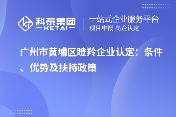 廣州市黃埔區(qū)瞪羚企業(yè)認(rèn)定：條件、優(yōu)勢(shì)及扶持政策