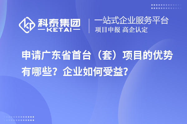 申請廣東省首臺（套）項目的優(yōu)勢有哪些？企業(yè)如何受益？