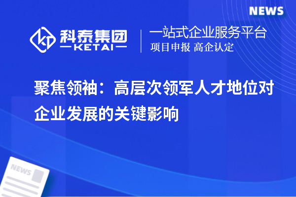 聚焦領(lǐng)袖：高層次領(lǐng)軍人才地位對(duì)企業(yè)發(fā)展的關(guān)鍵影響