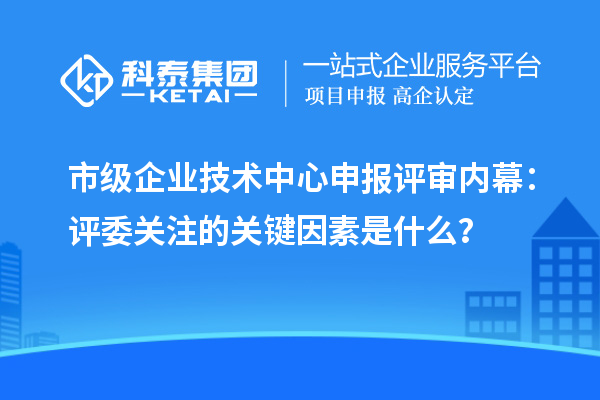 市級企業(yè)技術中心申報評審內(nèi)幕：評委關注的關鍵因素是什么？
