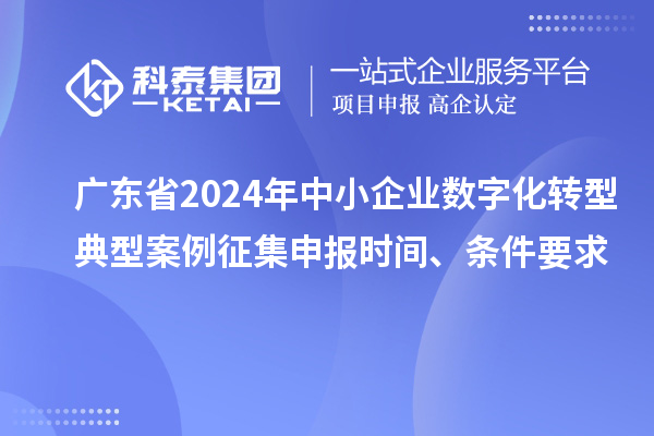 廣東省2024年中小企業(yè)數(shù)字化轉(zhuǎn)型典型案例征集申報(bào)時(shí)間、條件要求