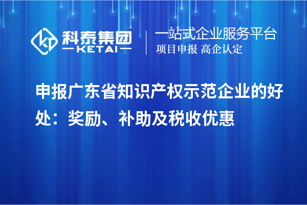 申報(bào)廣東省知識(shí)產(chǎn)權(quán)示范企業(yè)的好處：獎(jiǎng)勵(lì)、補(bǔ)助及稅收優(yōu)惠