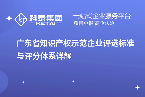 廣東省知識(shí)產(chǎn)權(quán)示范企業(yè)評(píng)選標(biāo)準(zhǔn)與評(píng)分體系詳解