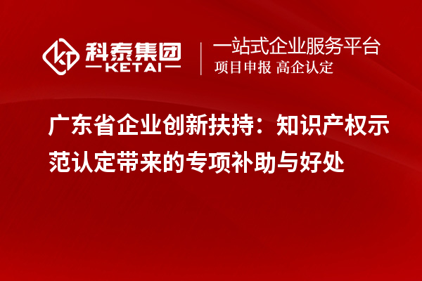 廣東省企業(yè)創(chuàng)新扶持：知識(shí)產(chǎn)權(quán)示范認(rèn)定帶來的專項(xiàng)補(bǔ)助與好處