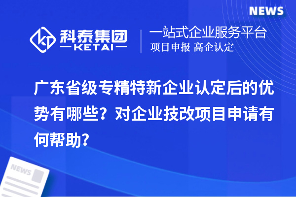 廣東省級專精特新企業(yè)認定后的優(yōu)勢有哪些？對企業(yè)技改項目申請有何幫助？