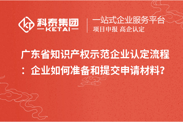 廣東省知識(shí)產(chǎn)權(quán)示范企業(yè)認(rèn)定流程：企業(yè)如何準(zhǔn)備和提交申請(qǐng)材料？