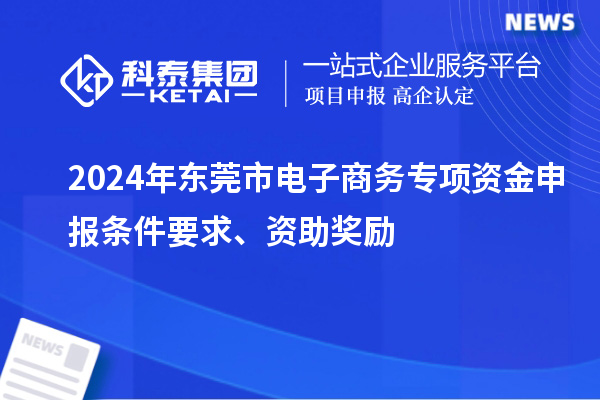 2024年東莞市電子商務(wù)專項(xiàng)資金申報(bào)條件要求、資助獎(jiǎng)勵(lì)