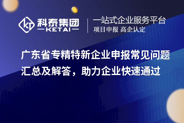 廣東省專(zhuān)精特新企業(yè)申報(bào)常見(jiàn)問(wèn)題匯總及解答，助力企業(yè)快速通過(guò)