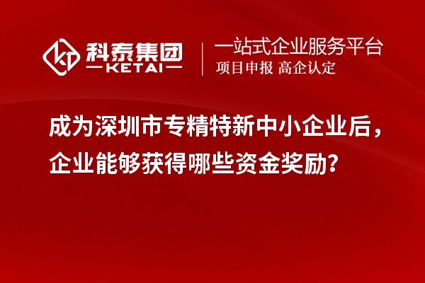 成為深圳市專精特新中小企業(yè)后，企業(yè)能夠獲得哪些資金獎(jiǎng)勵(lì)？