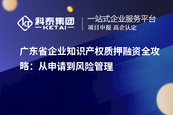 廣東省企業(yè)知識產(chǎn)權(quán)質(zhì)押融資全攻略：從申請到風(fēng)險管理