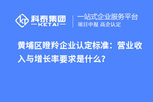黃埔區(qū)瞪羚企業(yè)認(rèn)定標(biāo)準(zhǔn)：營(yíng)業(yè)收入與增長(zhǎng)率要求是什么？