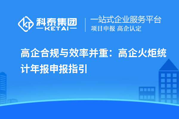 高企合規(guī)與效率并重：高企火炬統(tǒng)計年報申報指引