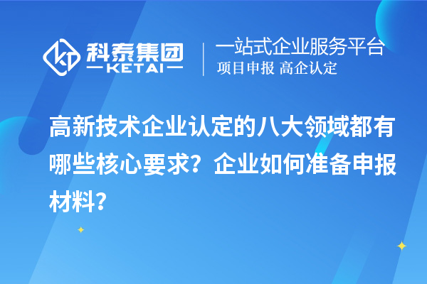 高新技術(shù)企業(yè)認(rèn)定的八大領(lǐng)域都有哪些核心要求？企業(yè)如何準(zhǔn)備申報(bào)材料？