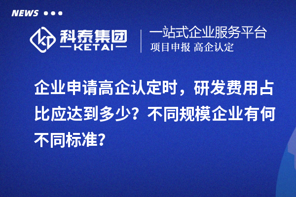 企業(yè)申請高企認(rèn)定時，研發(fā)費用占比應(yīng)達(dá)到多少？不同規(guī)模企業(yè)有何不同標(biāo)準(zhǔn)？