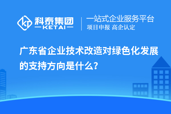 廣東省企業(yè)技術(shù)改造對(duì)綠色化發(fā)展的支持方向是什么？