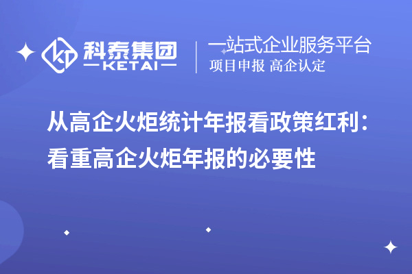從高企火炬統(tǒng)計(jì)年報看政策紅利：看重高企火炬年報的必要性