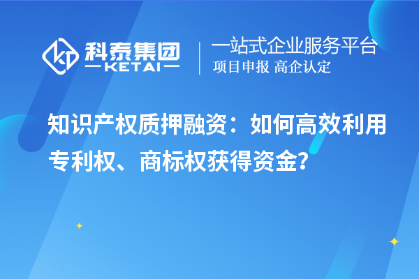 知識產權質押融資：如何高效利用專利權、商標權獲得資金？