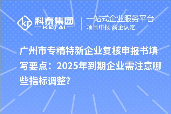 廣州市專精特新企業(yè)復(fù)核申報(bào)書填寫要點(diǎn)：2025年到期企業(yè)需注意哪些指標(biāo)調(diào)整？