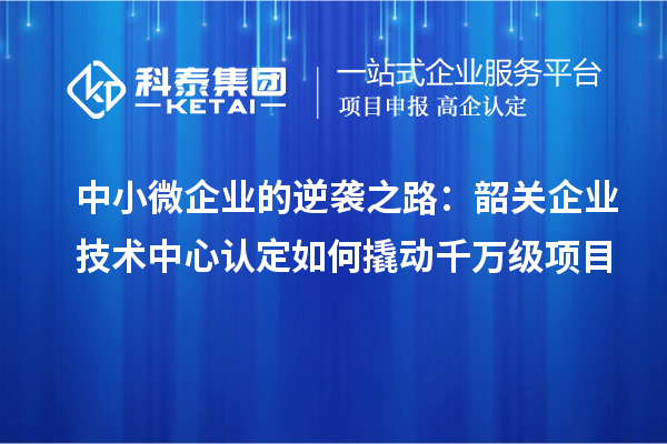 中小微企業(yè)的逆襲之路：韶關(guān)企業(yè)技術(shù)中心認(rèn)定如何撬動(dòng)千萬(wàn)級(jí)項(xiàng)目