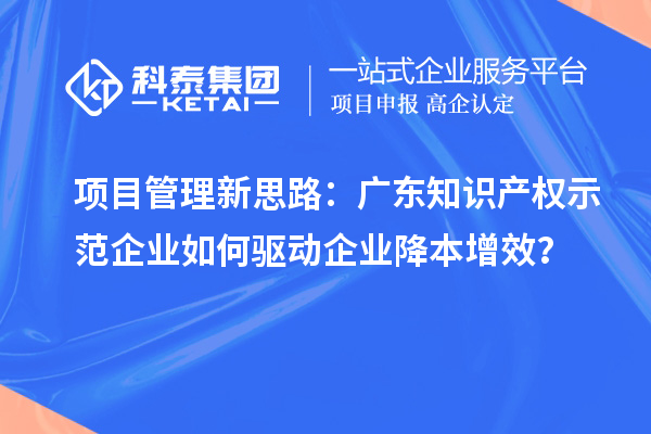 項目管理新思路：廣東知識產(chǎn)權(quán)示范企業(yè)如何驅(qū)動企業(yè)降本增效？