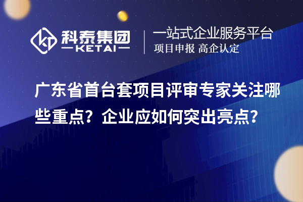 廣東省首臺套項目評審專家關注哪些重點？企業(yè)應如何突出亮點？