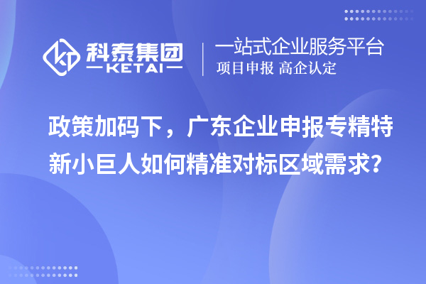 政策加碼下，廣東企業(yè)申報專精特新小巨人如何精準(zhǔn)對標(biāo)區(qū)域需求？