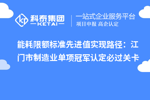 能耗限額標(biāo)準(zhǔn)先進(jìn)值實(shí)現(xiàn)路徑：江門(mén)市制造業(yè)單項(xiàng)冠軍認(rèn)定必過(guò)關(guān)卡